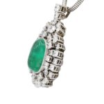 Anhaenger Weisgold 18 Karat mit Diamanten und Smaragd Vorschau