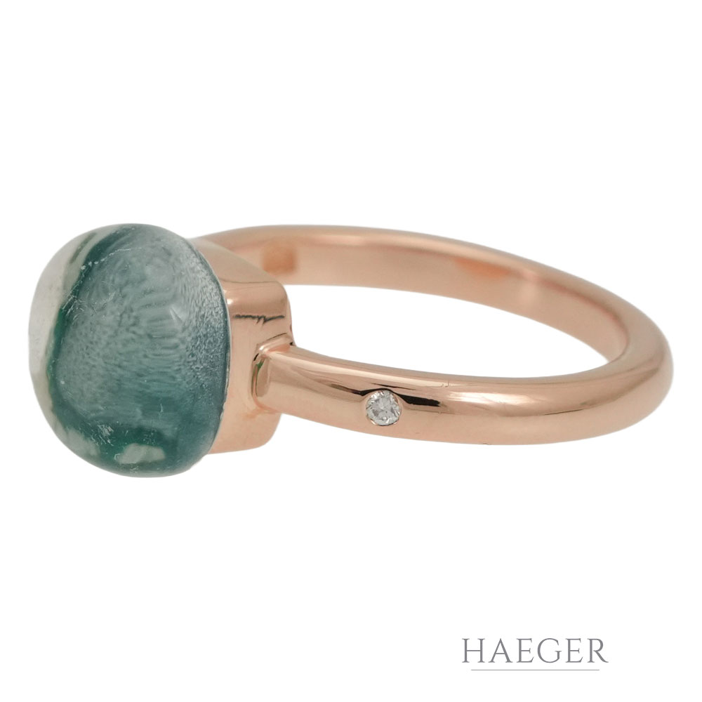 Bigli Mini sweety Ring Rosegold 18 Karat mit Diamant