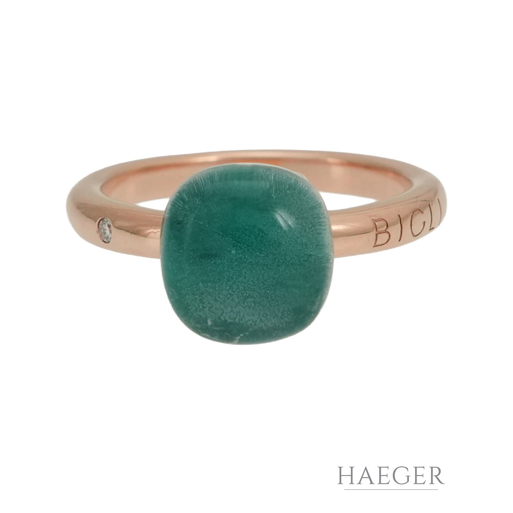 Bigli Mini sweety Ring Rosegold 18 Karat mit Diamant