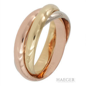 Cartier Trinity Ring Gr. 62 klassisches Modell Tricolor 750/ 18 Karat