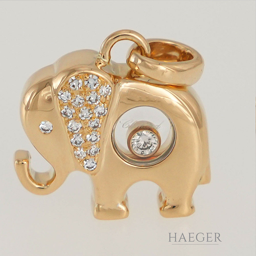 Chopard Happy Diamonds Anhänger Gelbgold 18 Karat mit Diamanten