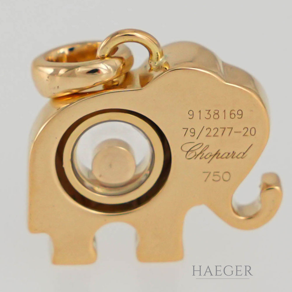 Chopard Happy Diamonds Anhänger Gelbgold 18 Karat mit Diamanten