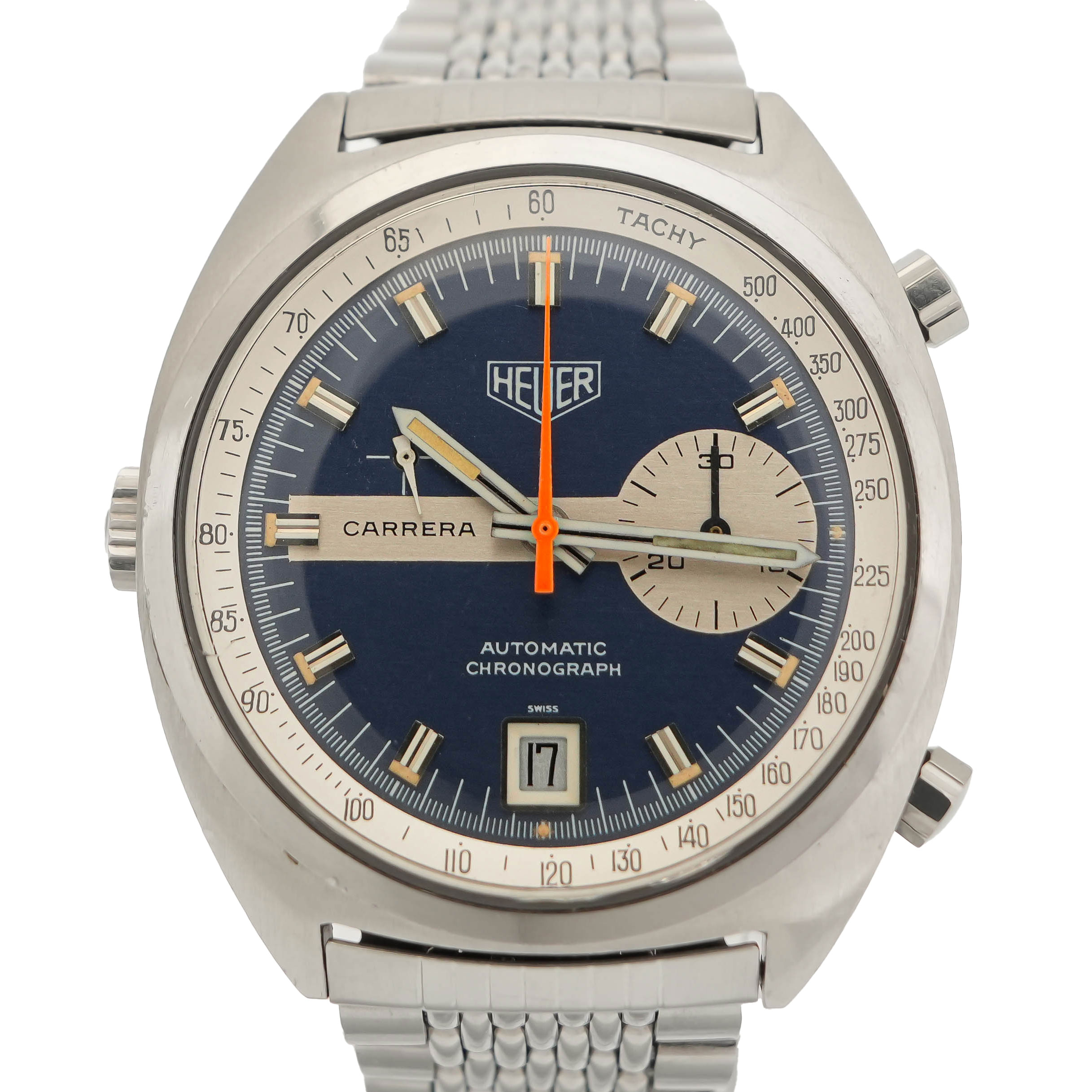 Heuer Carrera Stahl Uhr