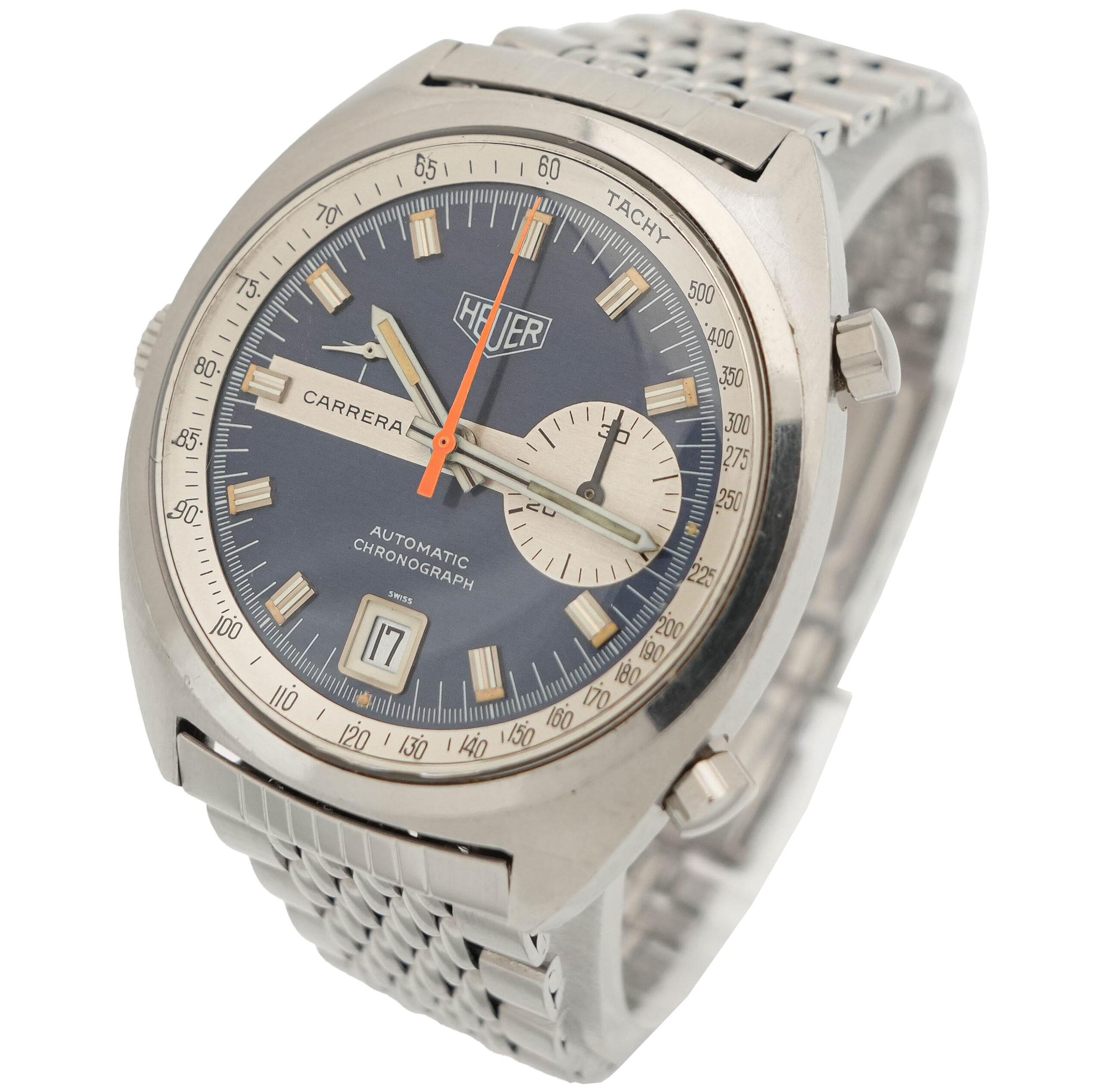 Heuer Carrera Stahl Uhr