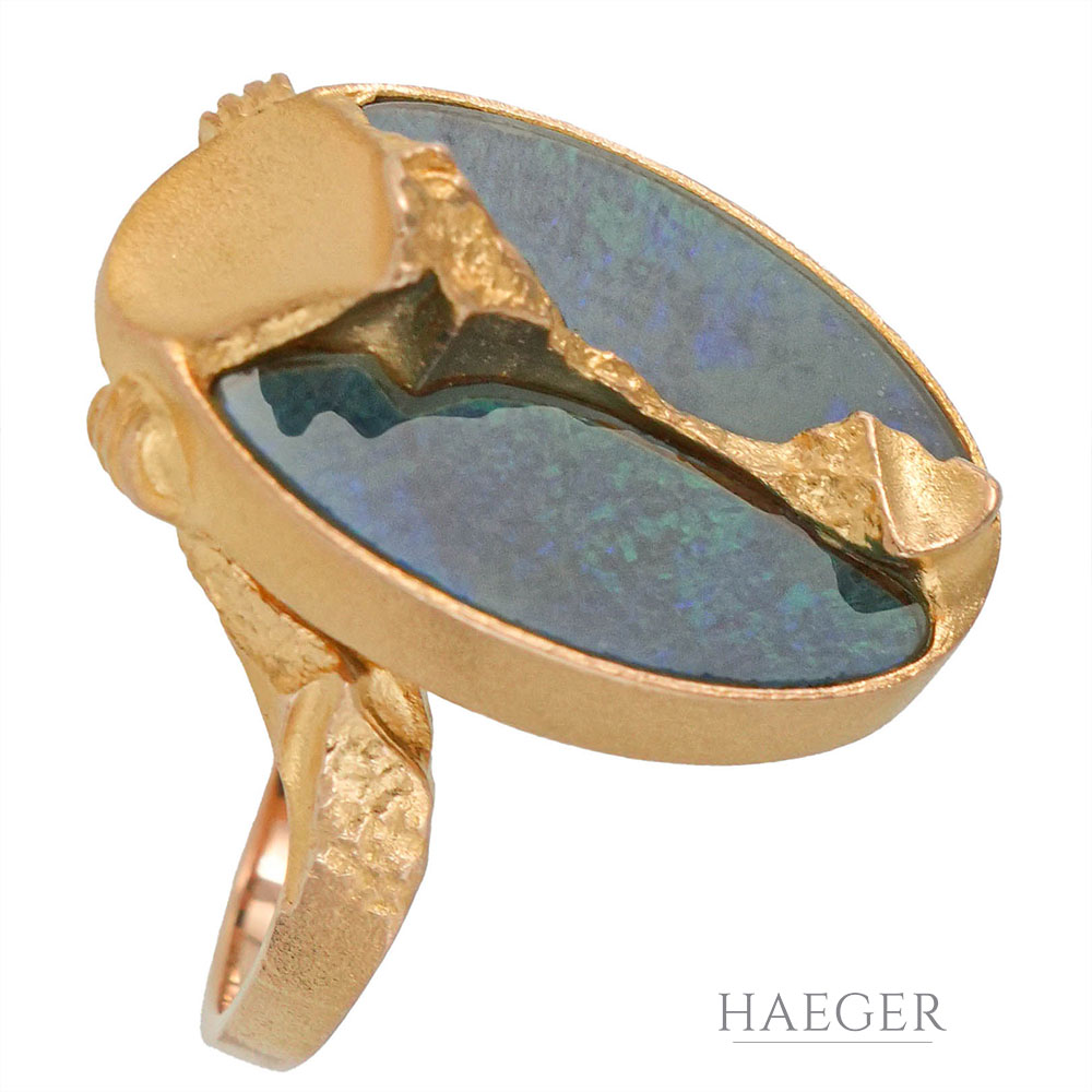 Lapponia Opal Ring Gr. 58 Gelbgold 585/ 14 Karat