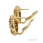 Ohrringe Gelbgold Saphir 18 Karat mit Diamanten Vorschau