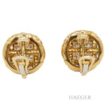 Ohrringe Gelbgold Saphir 18 Karat mit Diamanten Vorschau