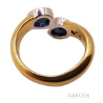 Saphir Ring mit Diamanten Gelbgold 18 Karat Vorschau