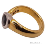 Saphir Ring mit Diamanten Gelbgold 18 Karat Vorschau