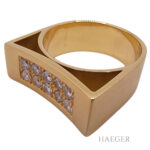 Ring Gelbgold 18 Karat mit Damanten Vorschau