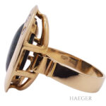 Ring Opal dunkel Gelbgold 18 Karat mit Diamanten Vorschau
