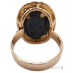 Ring Opal dunkel Gelbgold 18 Karat mit Diamanten Vorschau