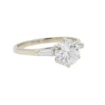 Solitärring Weissgold 18 Karat mit Diamanten Vorschau