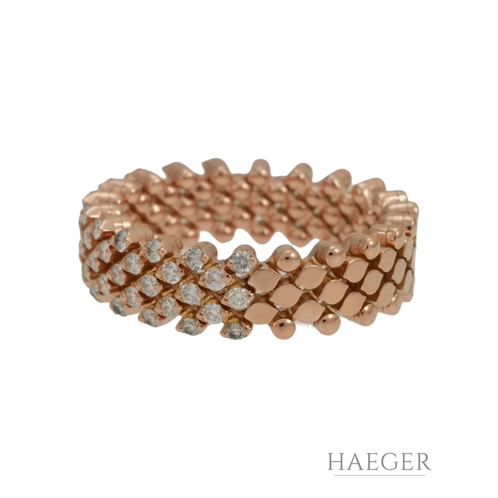 Wempe Serafino Ring Rosegold 18 Karat mit Diamanten