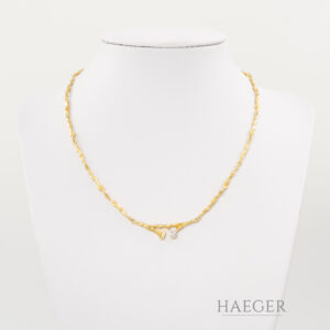 Lapponia Collier 40 cm Gelbgold 750/ 18 Karat mit 0,02 ct Diamant
