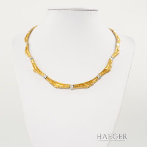 Lapponia Collier 42 cm Gelb;- Weißgold 750/ 18 Karat