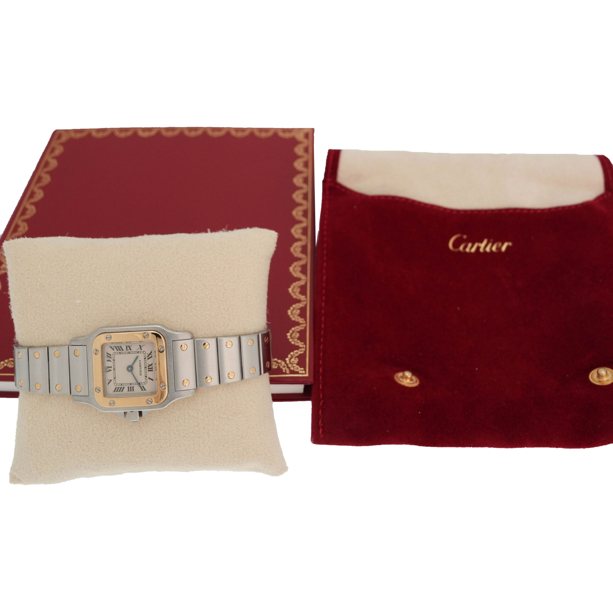 Cartier Santos Galbee Stahl Gold