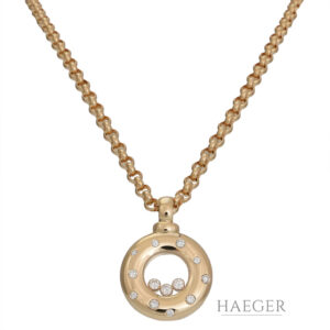 Chopard Happy Diamonds Collier Gelbgold 18 Karat mit Diamanten