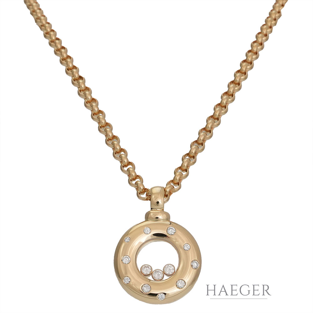 Chopard Happy Diamonds Collier 48 cm Gelbgold 750/ 18 Karat mit 0,35 ct Diamanten