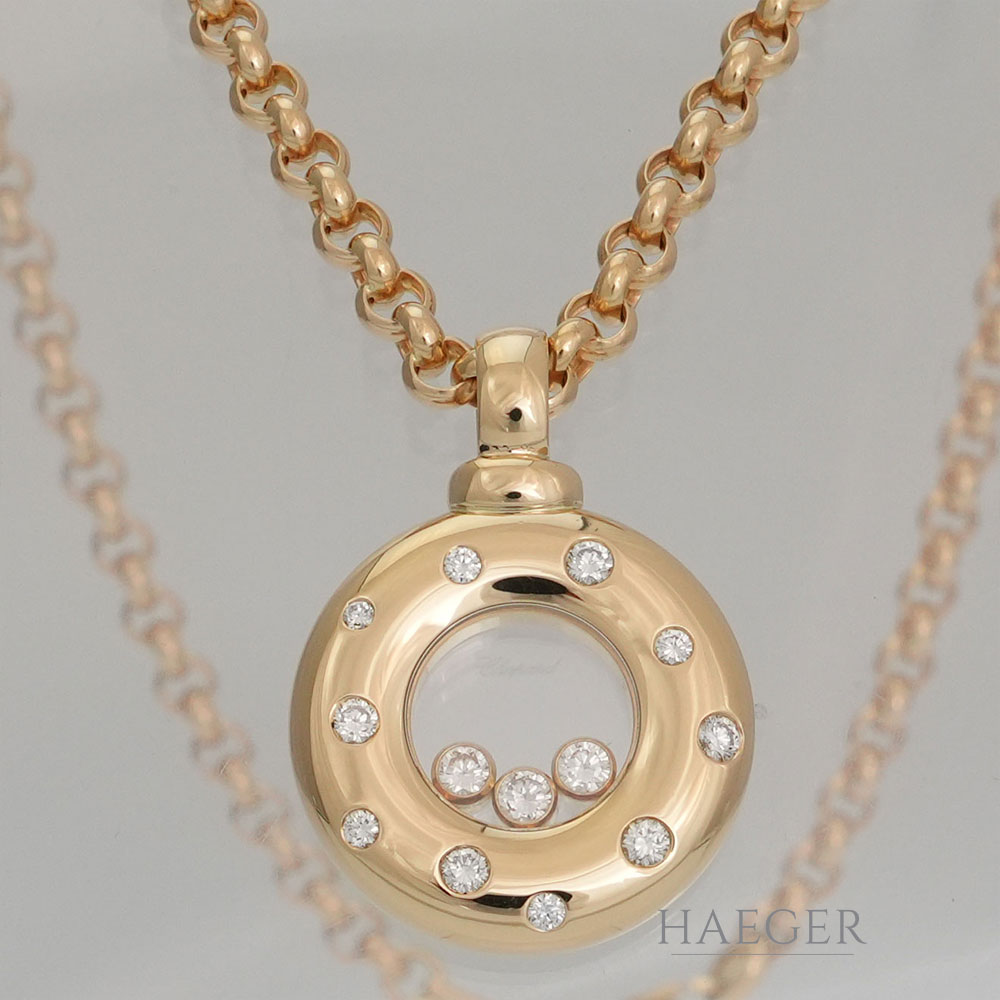 Chopard Happy Diamonds Collier Gelbgold 18 Karat mit Diamanten