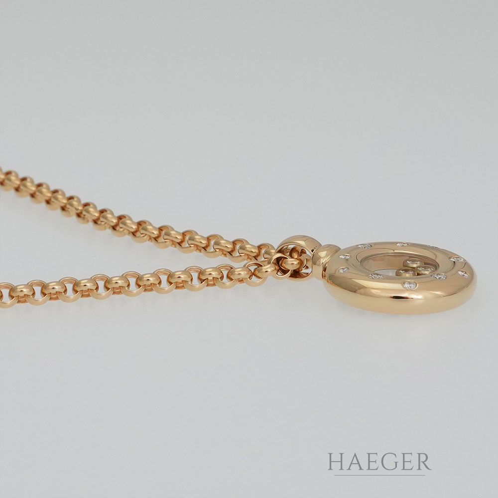 Chopard Happy Diamonds Collier Gelbgold 18 Karat mit Diamanten