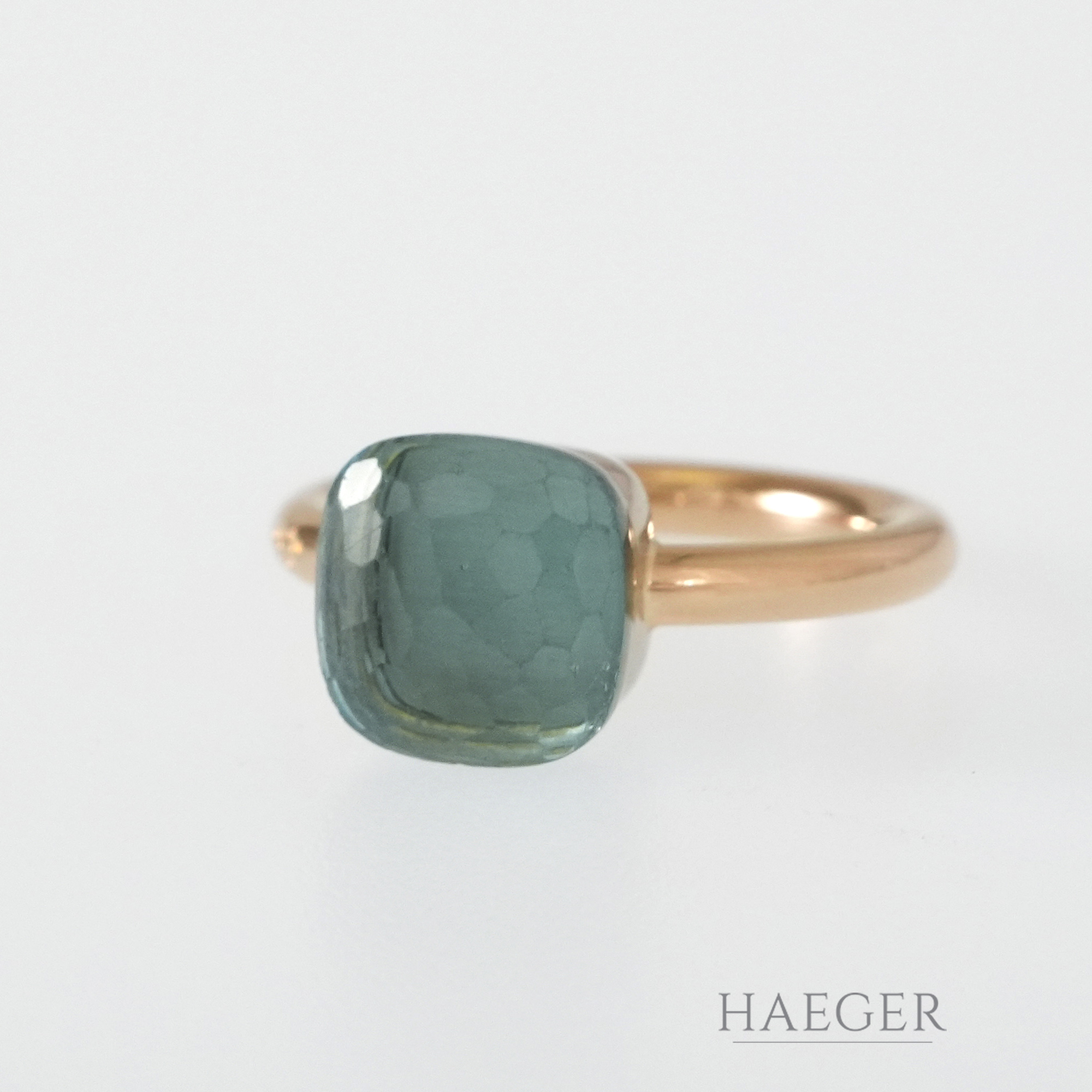Pomellato Nudo Ring Gelbgold 18 Karat Blautopas