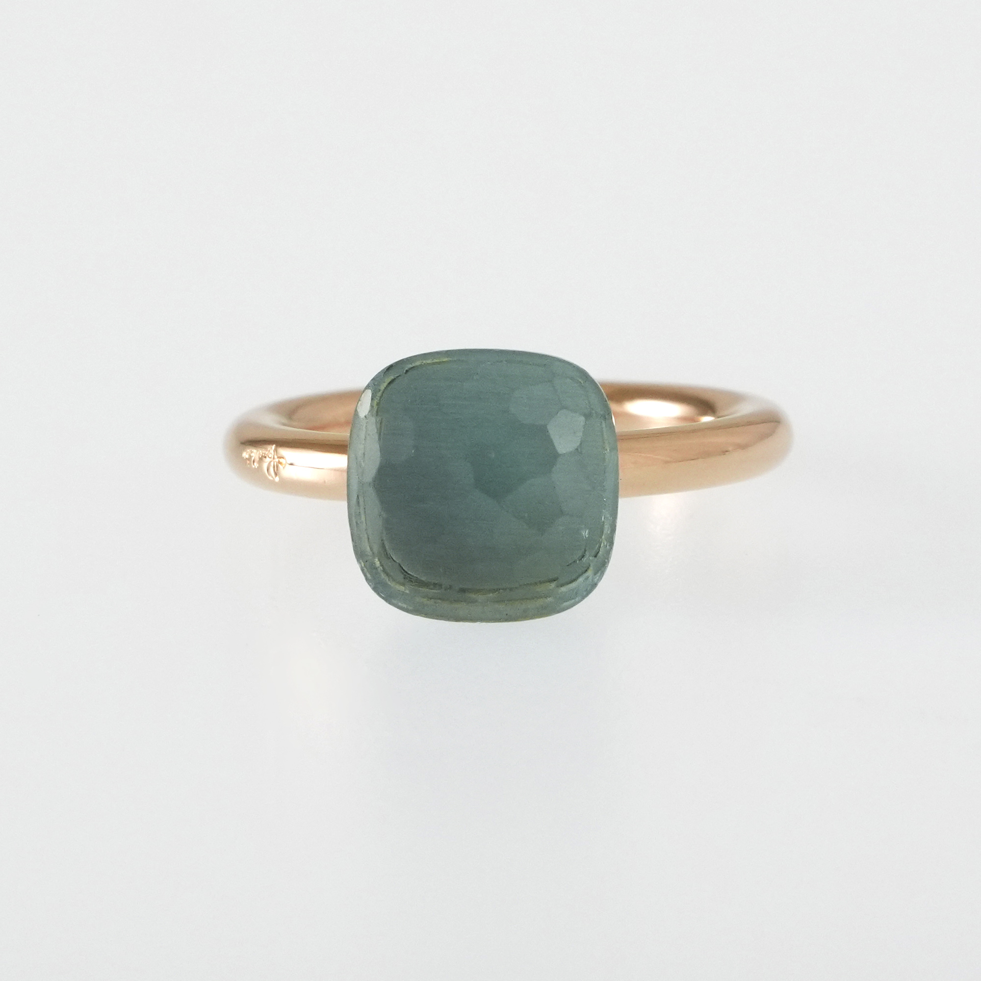 Pomellato Nudo Ring Gelbgold 18 Karat Blautopas