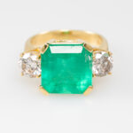 Ring Gelbgold 750/18k mit Smaragd und Diamanten ca. 1,00 ct Vorschau