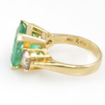 Ring Gelbgold 750/18k mit Smaragd und Diamanten ca. 1,00 ct Vorschau