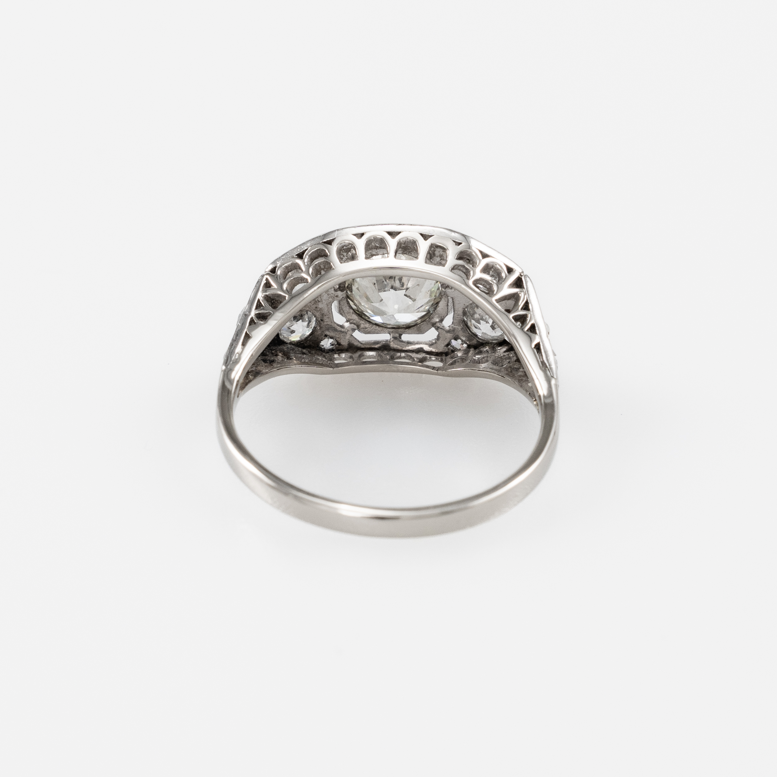 Ring Gr. 57 Weißgold 585 / 14 Karat mit ca. 1,00 ct Diamant