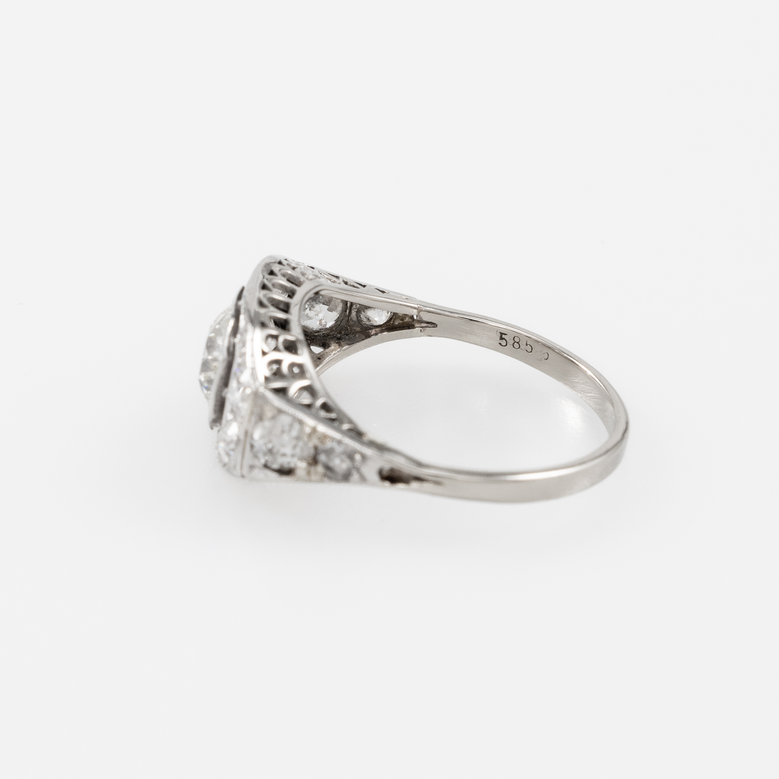 Ring Gr. 57 Weißgold 585 / 14 Karat mit ca. 1,00 ct Diamant