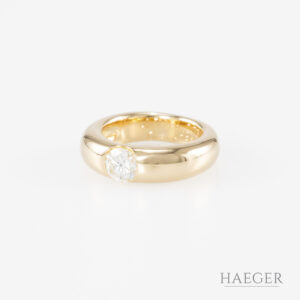 Cartier Ellpise Ring Gelbgold 18 Karat mit Diamant
