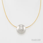Niessing Kette mit Anhänger Gelbgold 18 Karat Platin 950 mit Diamanten Vorschau
