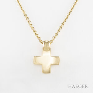 HAlskette Kreuz Pomellato Gelbgold 18 Karat