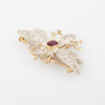 Brosche Gelbgold 14 Karat mit Diamanten Vorschau