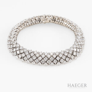 Armband mit 9 ct Diamanten Weißgold