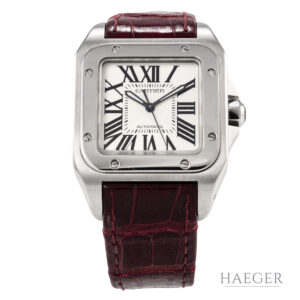 Cartier Santos 100 Lederband Herrenuhr