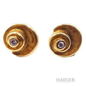 Ohrstecker Kreisel Look Gelbgold 14 Karat