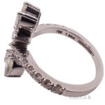 floraler diamantring Weißgold 18 Karat Vorschau
