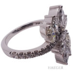floraler diamantring Weißgold 18 Karat Vorschau