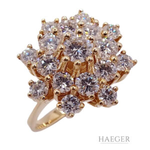 Cocktail Ring Gelbgold 14 Karat mit Diamanten