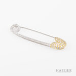 Sicherheitsnadel-Brosche mit 1,20 ct Diamanten 750/- Gold Vorschau