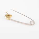 Sicherheitsnadel-Brosche mit 1,20 ct Diamanten 750/- Gold Vorschau