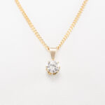 Solitaire-Collier mit 0,45 ct Diamant 585/- Gelbgold inkl. Zertifikat Vorschau