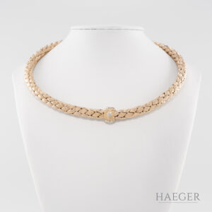 Chimento Collier geflochten 42 cm 750/- Roségold