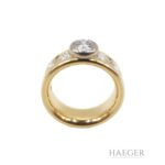 Jaufmann Ring mit Diamanten Gr 52 750 Gelbgold Weißgold inkl Zertifikat Vorschau