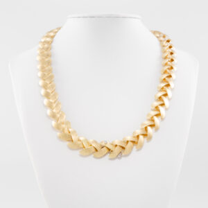 Panzer-Collier 50 cm 750/- Gelbgold