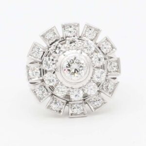 Ring mit Diamanten | Gr. 57,5 | 585/- Weißgold