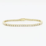 Tennisarmband mit Diamanten Gelbgold 14 Karat Vorschau