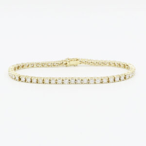 Tennisarmband mit 4,00 ct Diamanten | 19,5 cm | 585/- Gelbgold